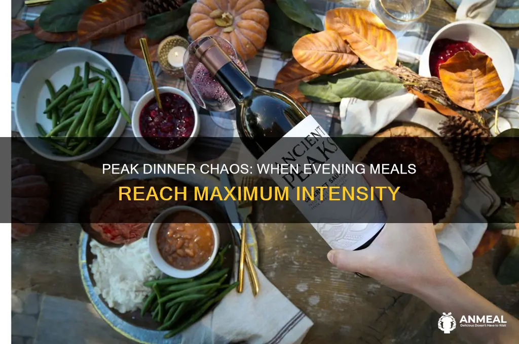 what time is dinner most intense
