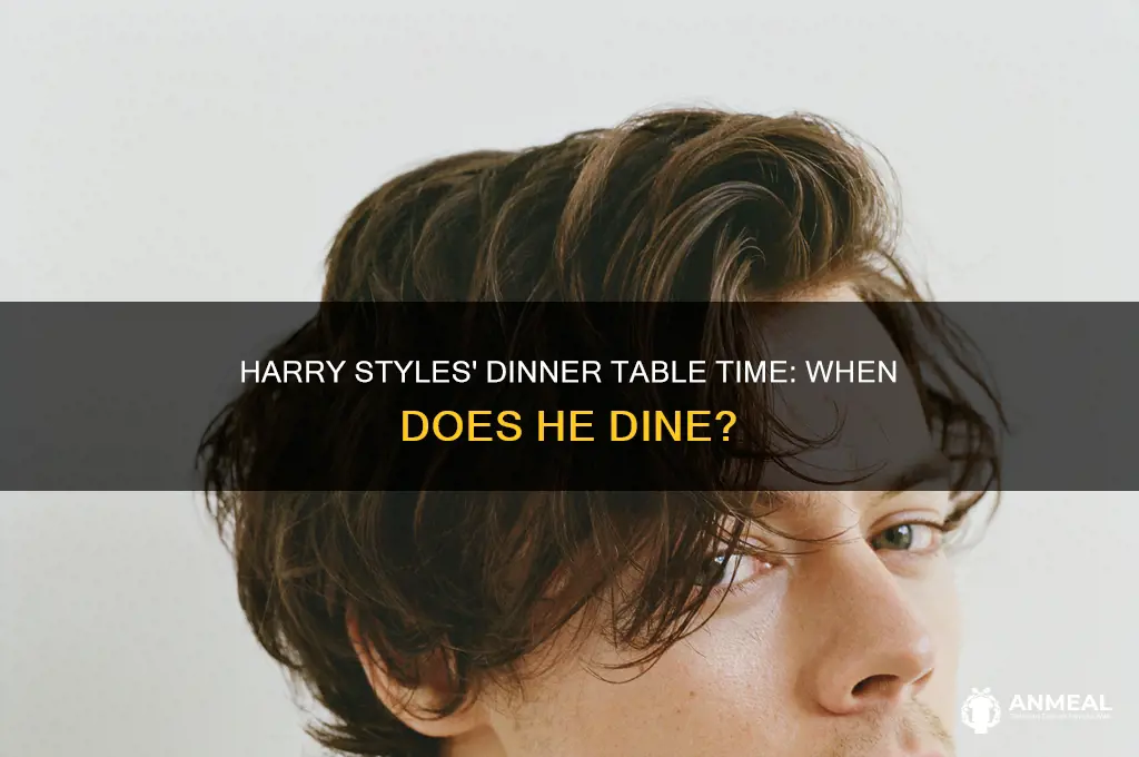 what time is harry styles at the dinner table in