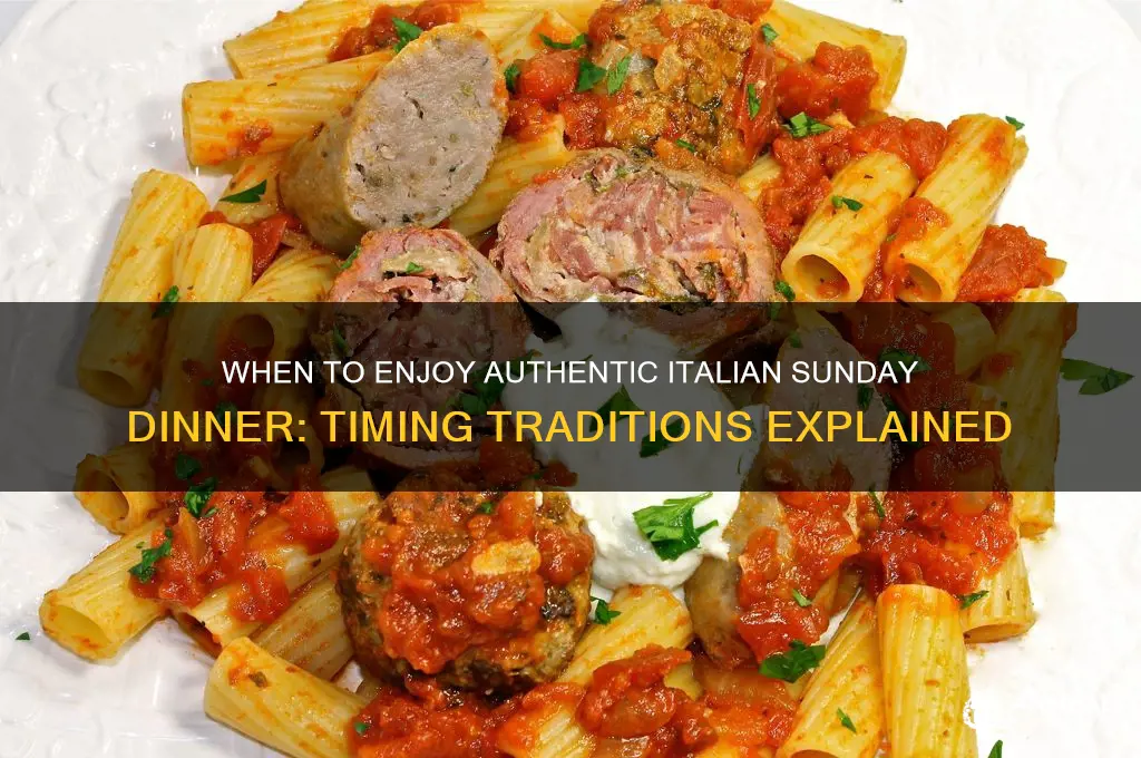 what time is italian sunday dinner