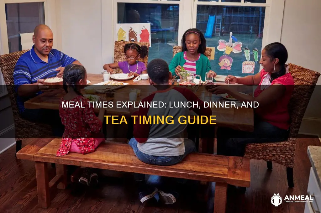 what time is lunch dinner and tea