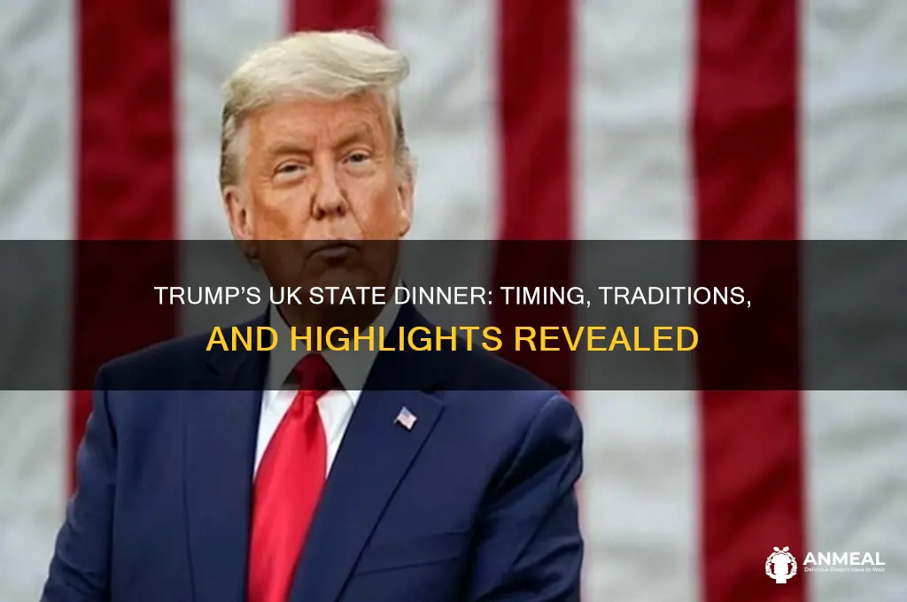 what time is state dinner trump uk