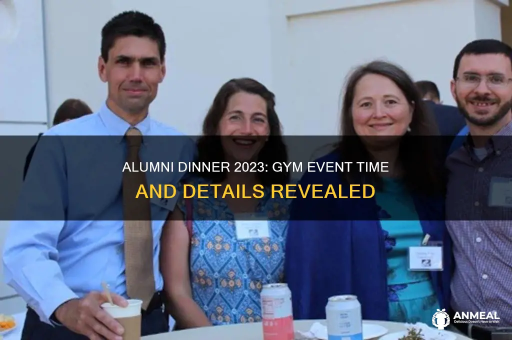 what time is the alumni dinner in the gym thisyear
