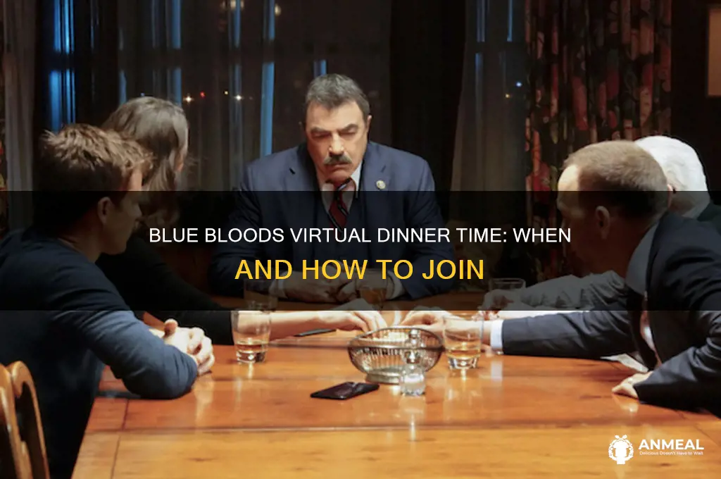 what time is the blue bloods virtual dinner