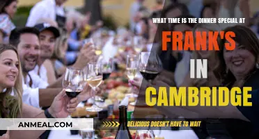 Frank's Cambridge Dinner Special: Timing and Menu Highlights Revealed