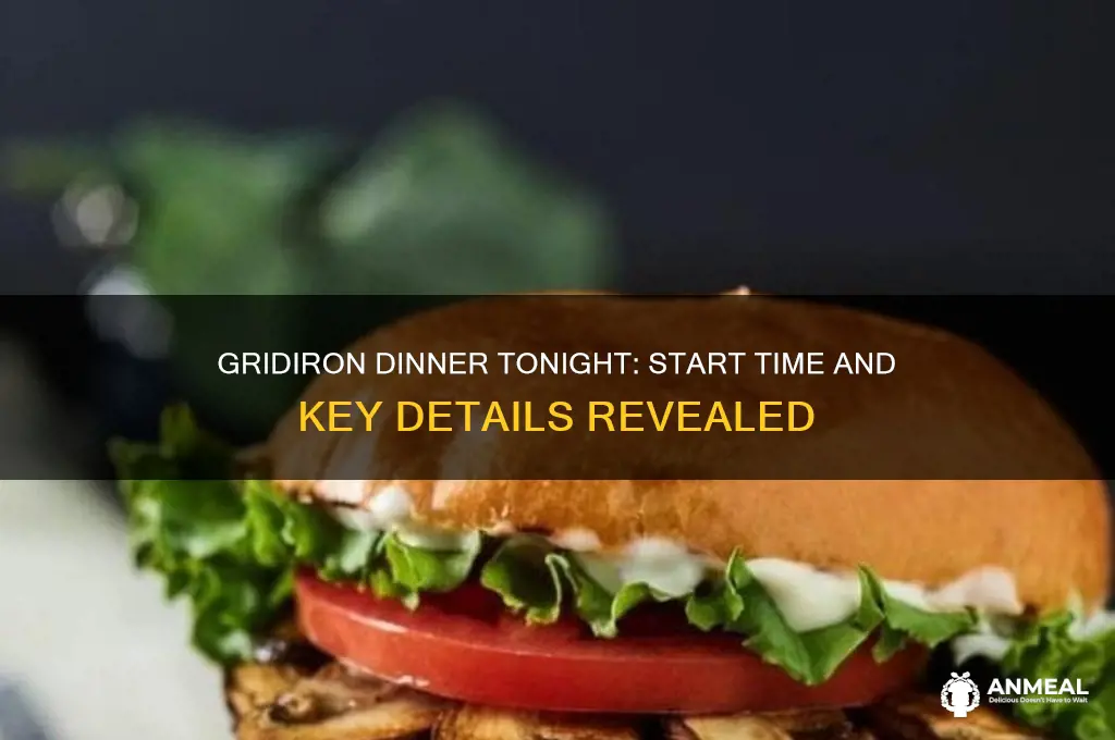 what time is the gridiron dinner tonight