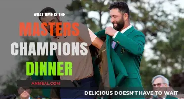 When is the Masters Champions Dinner? A Guide to the Time