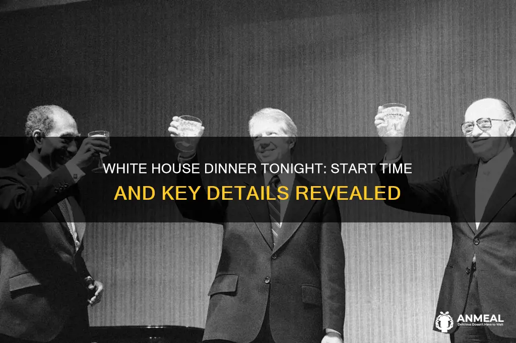 what time is the white house dinner tonight