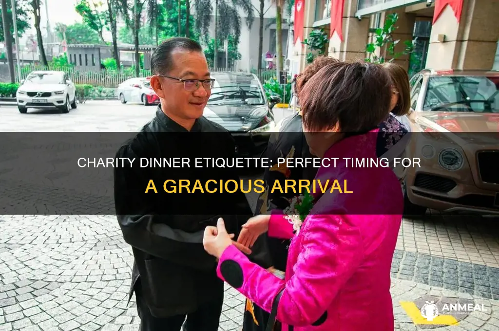 what time should i show up to a charity dinner