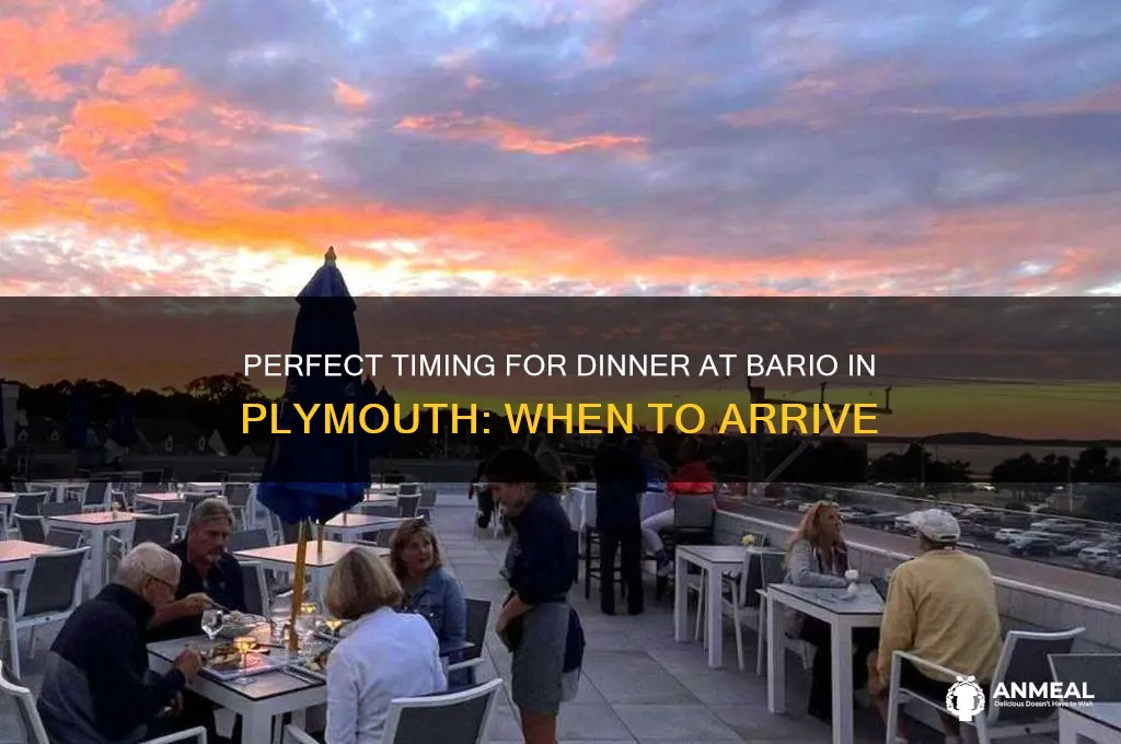 what time to get to bario for dinner in plymouth