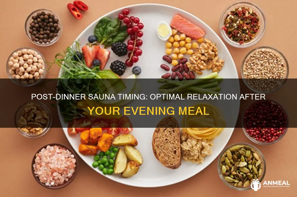 what time to sauna after dinner