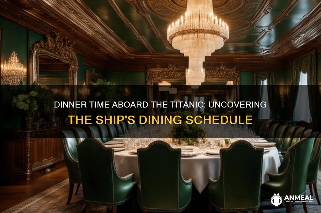 what time was dinner on the titanic