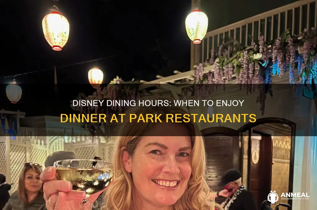 what times are considered dinner at disney restaurants