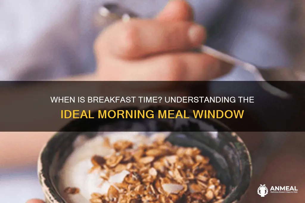 what tine frame is breakfast