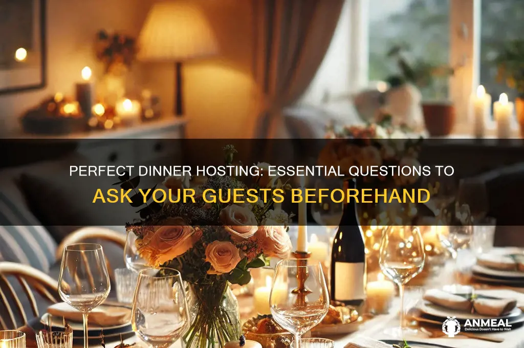 what to ask people for dinner hosting