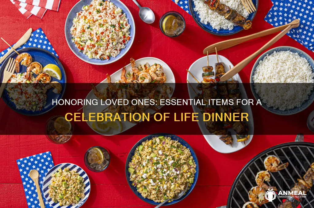 what to bring to a celebration of life dinner