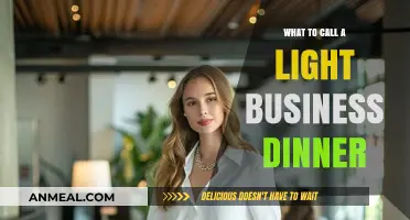 Perfect Names for a Casual Evening Business Meal: Light Dinner Ideas
