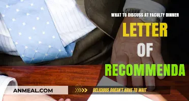 Crafting Effective Recommendation Letters: Key Topics for Faculty Dinner Discussions