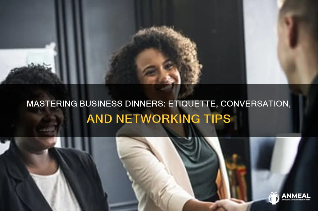what to do at business dinner