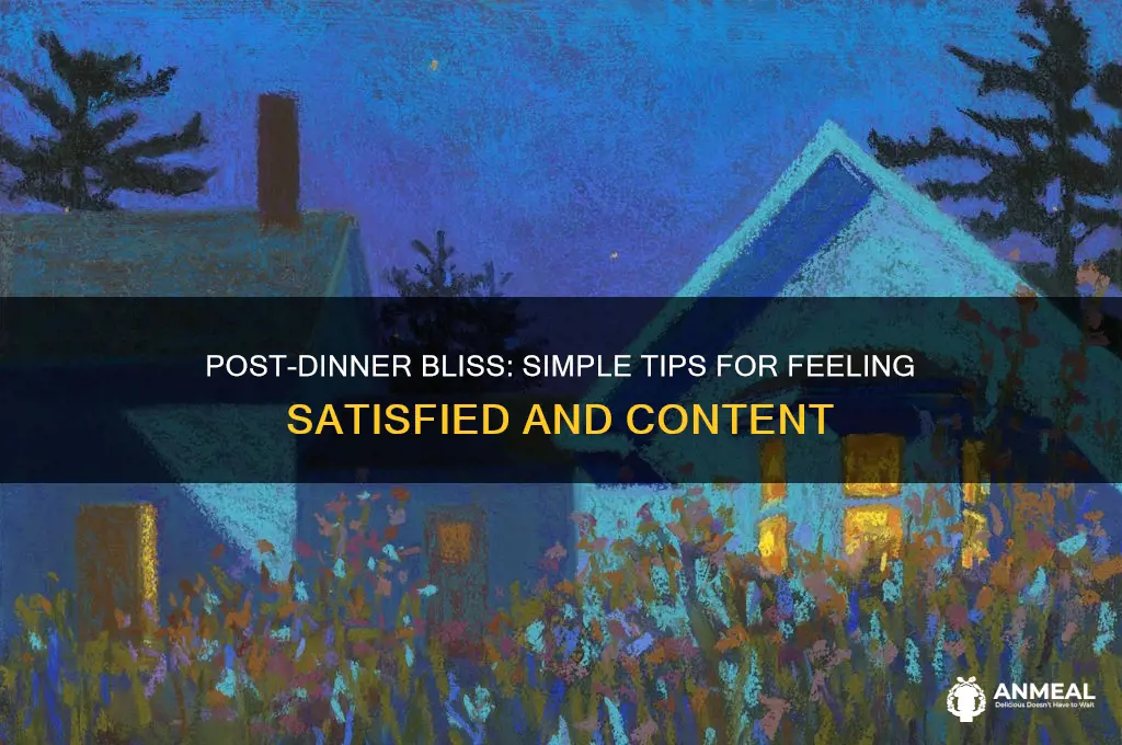 what to do to feel satisfied after dinner