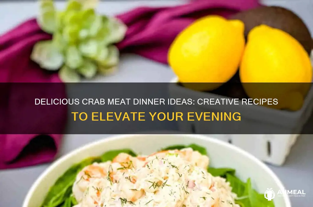 what to do with crab meat for dinner