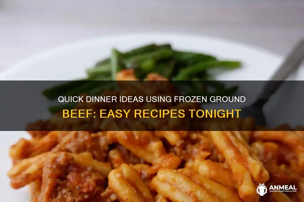 what to do with frozen ground beef for dinner