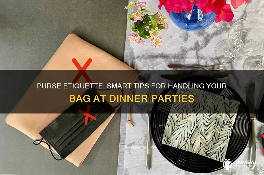 what to do with your purse at a dinner party