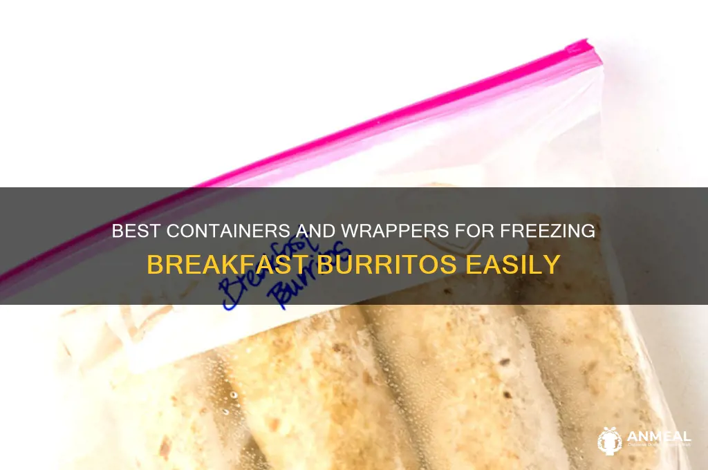 what to freeze breakfast burritos in