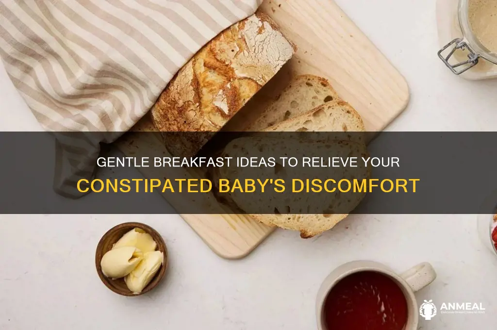 what to give constipated baby for breakfast