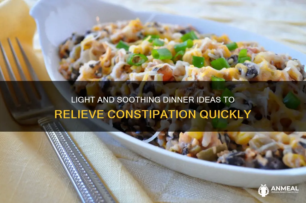 what to have for dinner when you are clogged up