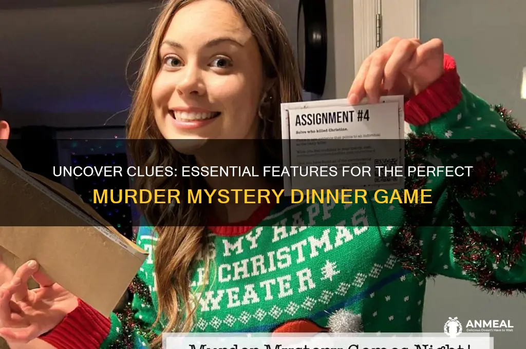 what to look for in murder mystery dinner party game