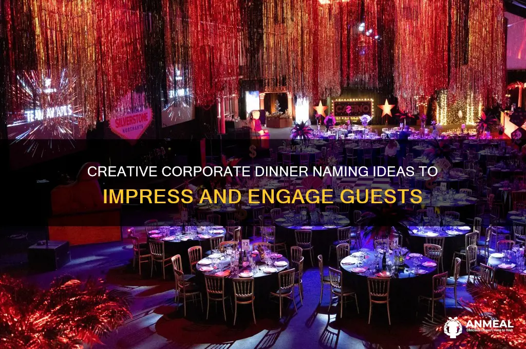 what to name a corporate dinner
