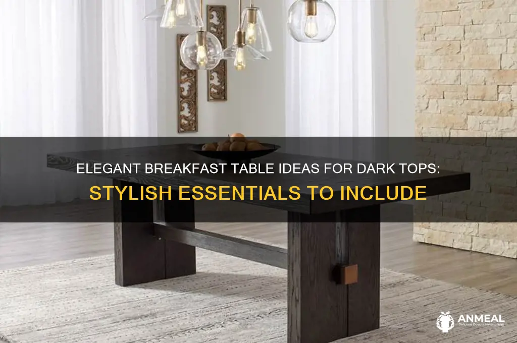 what to put on breakfast table with dark top