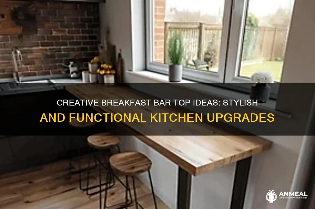 what to put on tip of breakfast bars in kitchens
