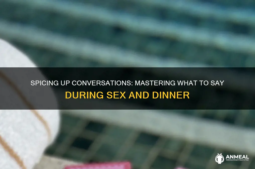 what to say during sex and dinner