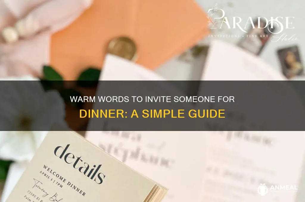 what to say to invite someone for dinner