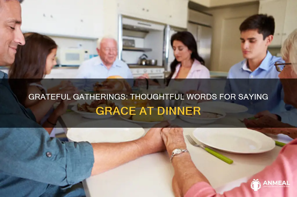 what to say when saying grace at dinner