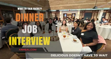 Mastering Faculty Dinner Job Interviews: Essential Topics to Discuss
