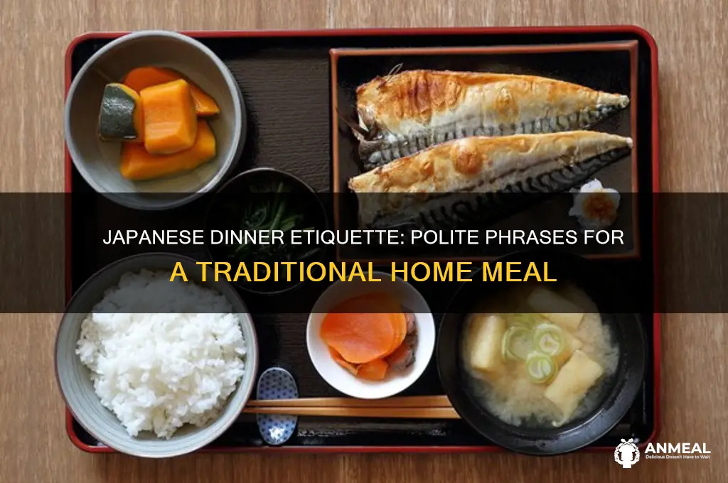 what tonsay in a japanese house at dinner