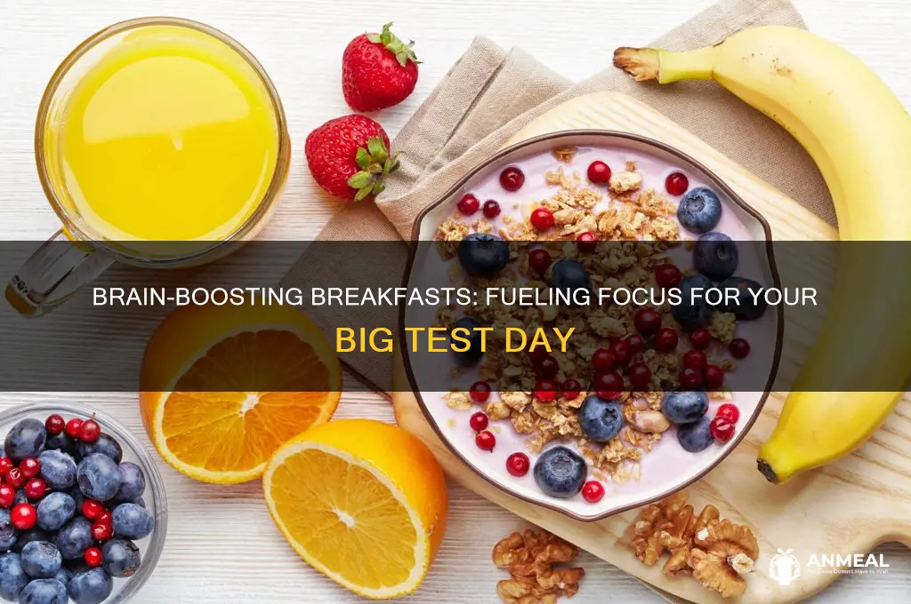what type of breakfast is best before a big test