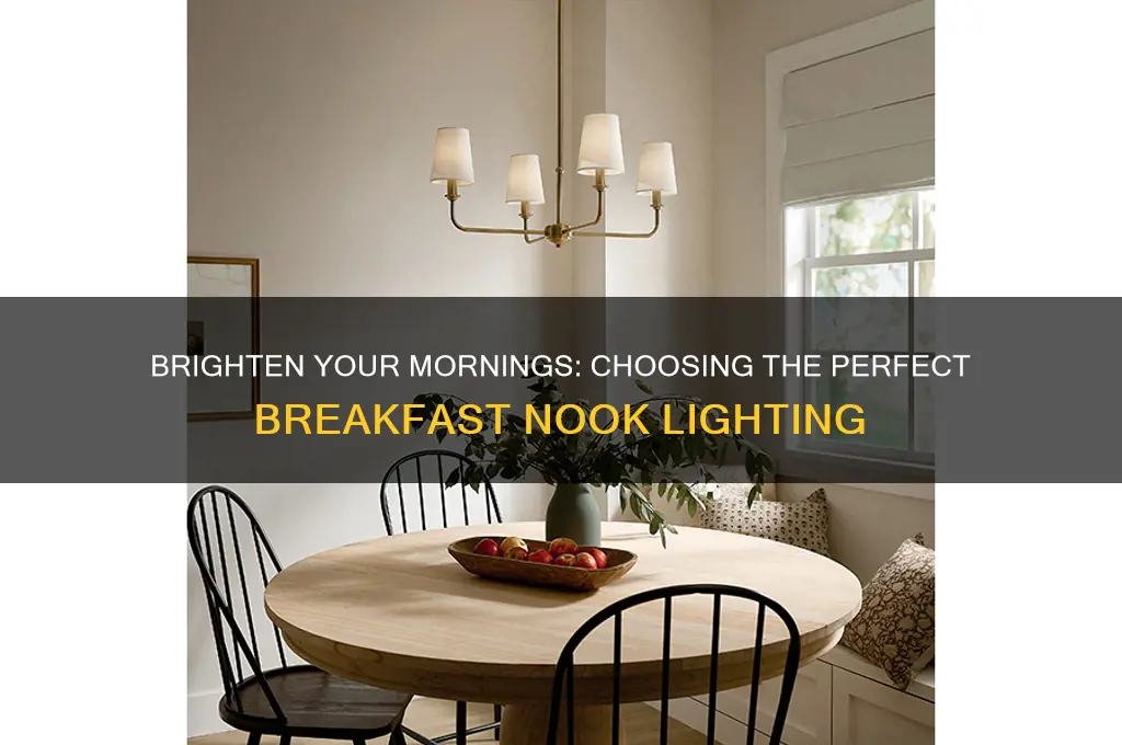 what type of light over breakfast nook table