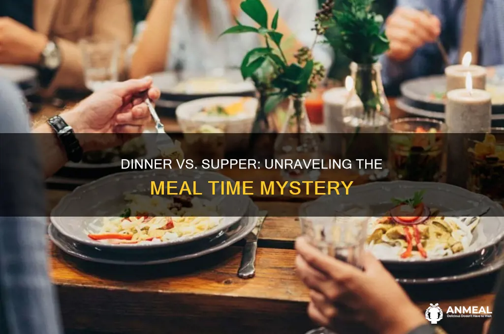 what us the difference between dinner and supper