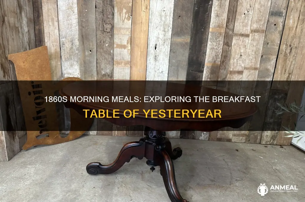 what was a breakfast in 1860