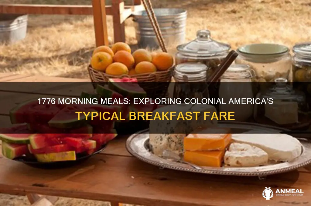 what was a normal breakfast in 1776