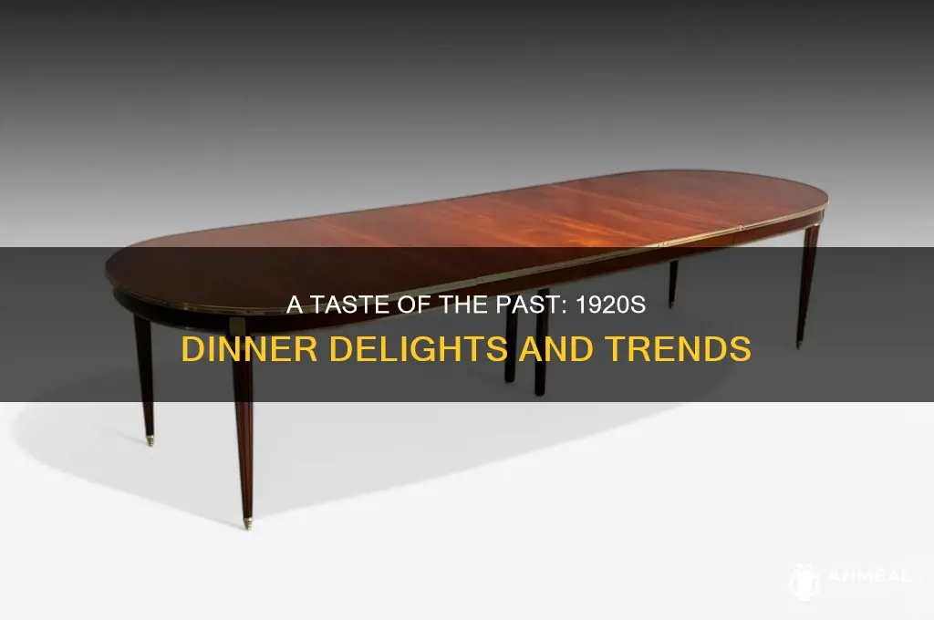 what was a typical dinner i the 1920