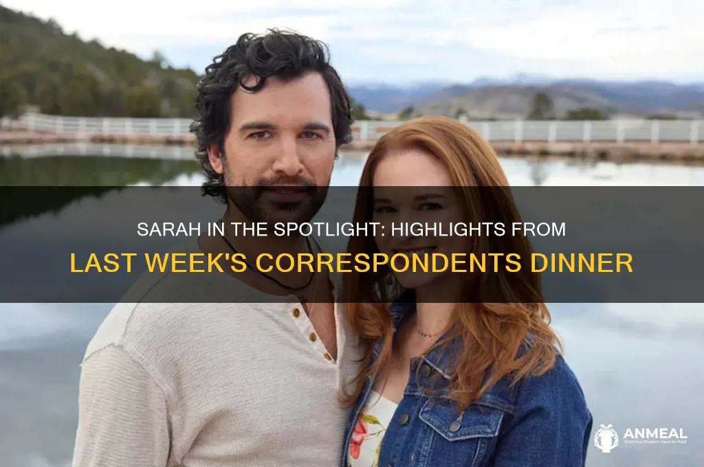 what was said about sarah at correspondents dinner last week