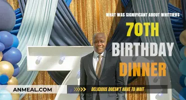 Whittier's 70th Birthday Dinner: A Historic Celebration of Legacy and Impact