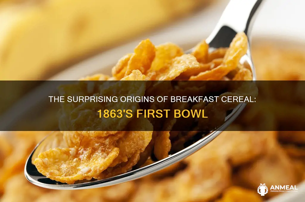 what was the first breakfast cereal back in 1863