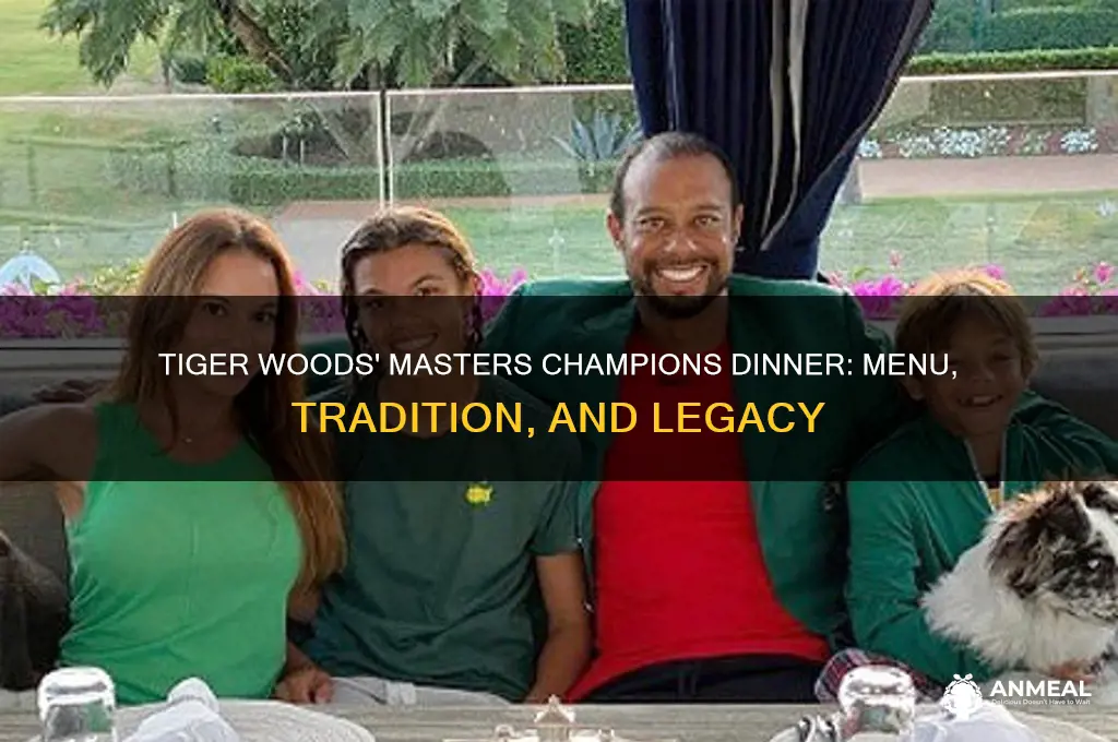 what was tiger woods masters dinner