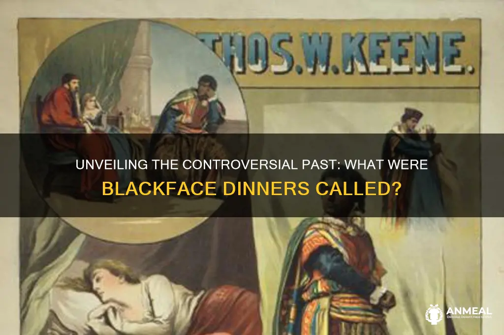 what were blackface dinner called