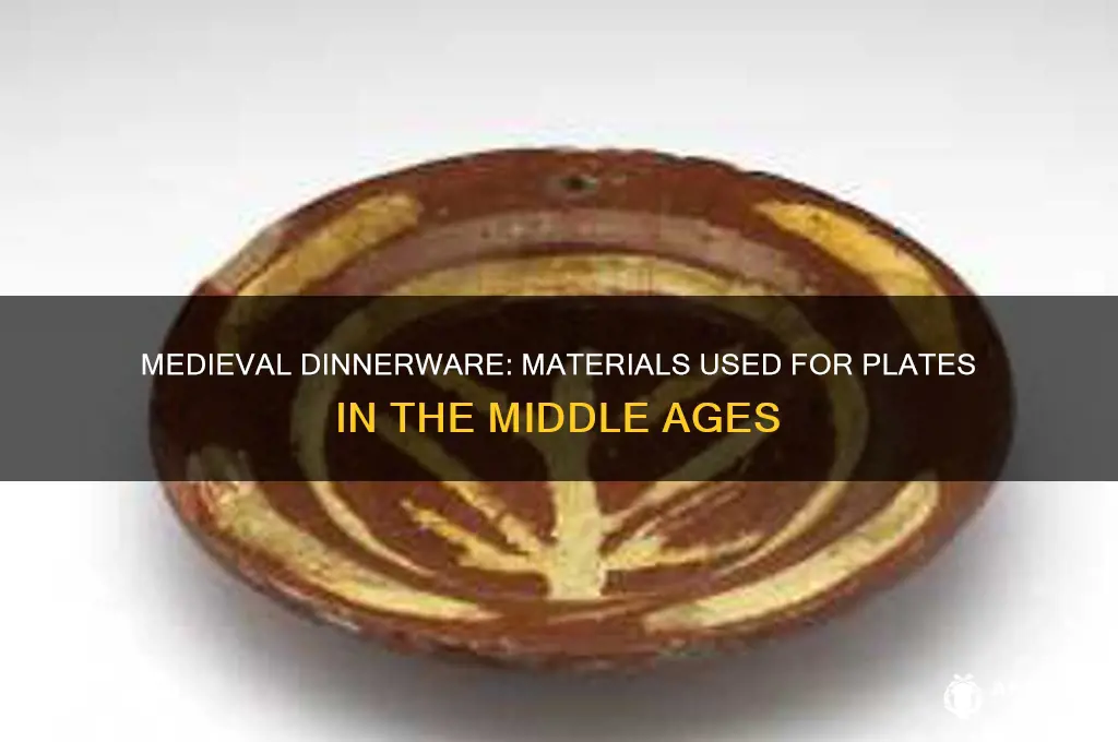 what were medieval dinner plates made of
